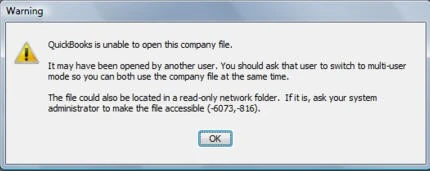 QuickBooks is Unable to Open Company File
