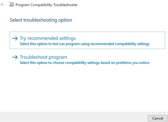 Try recommended settings