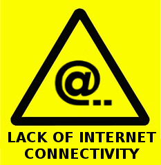 lack of internet connectivity