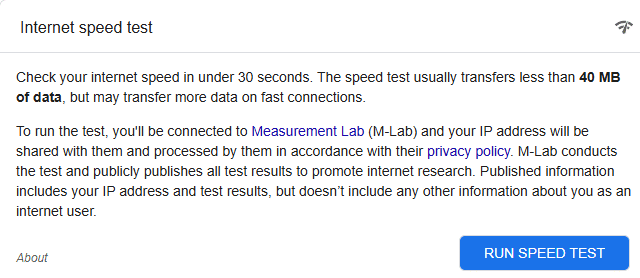 Speed Test