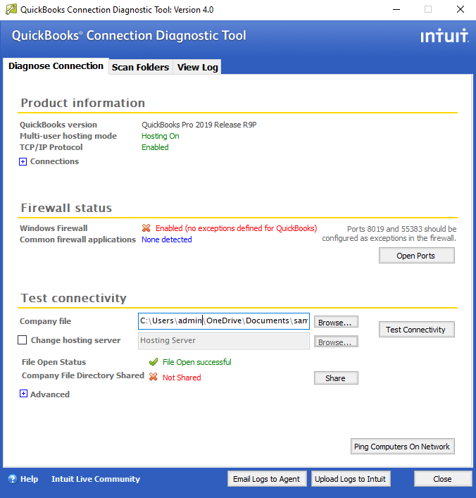 Intuit’s Diagnostic Tool for Intuit Data Protect
