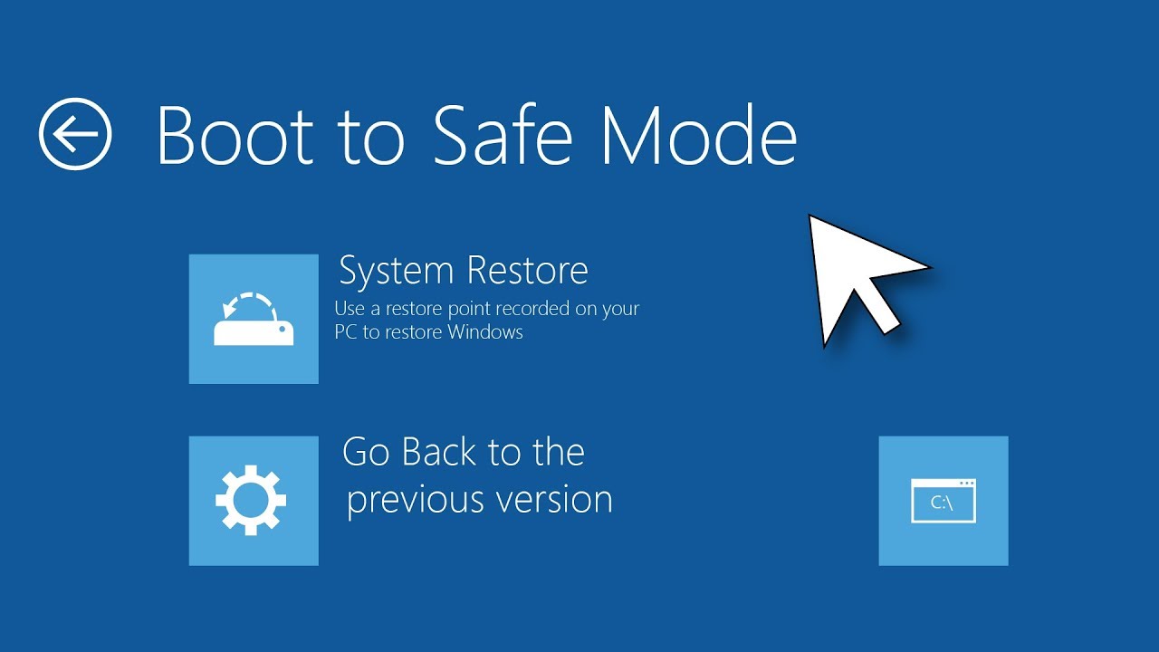 Reboot the system in Safe mode