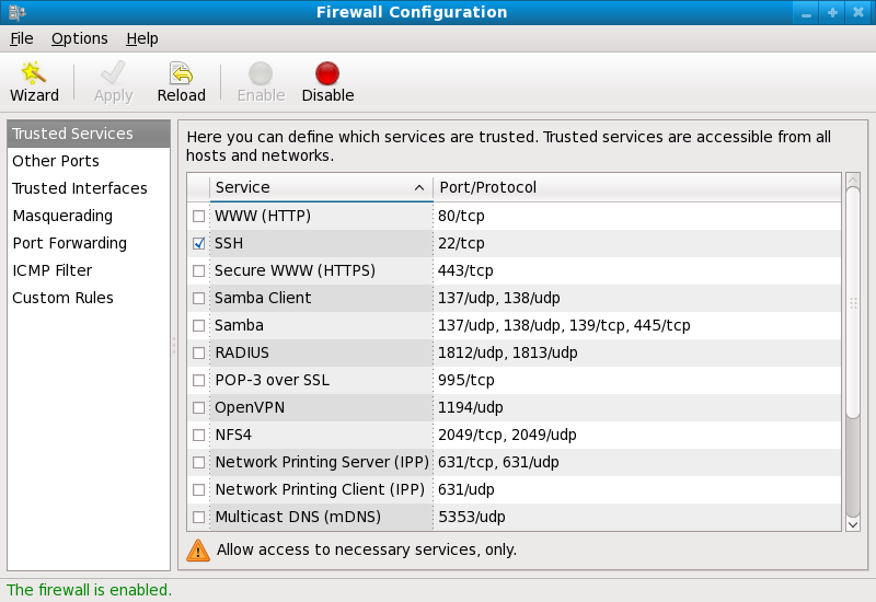 Firewall Configuration