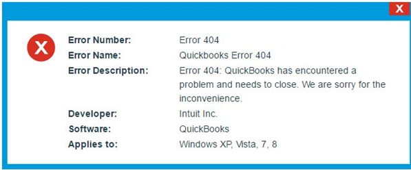 QuickBooks Error 404