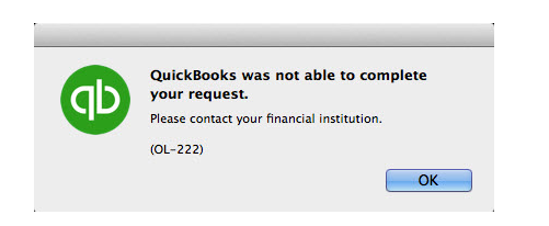 QuickBooks Error Code OL-222