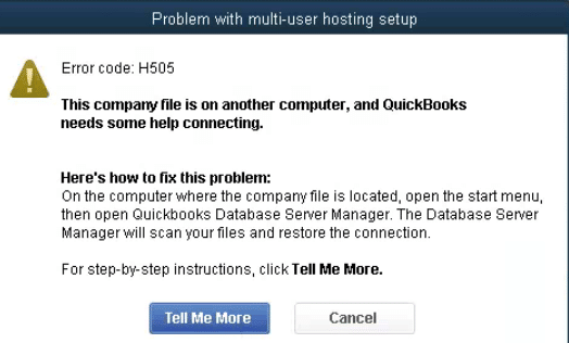 QuickBooks Error H505
