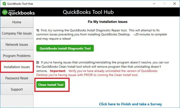 Reinstall QuickBooks using QuickBooks Clean Install Tool