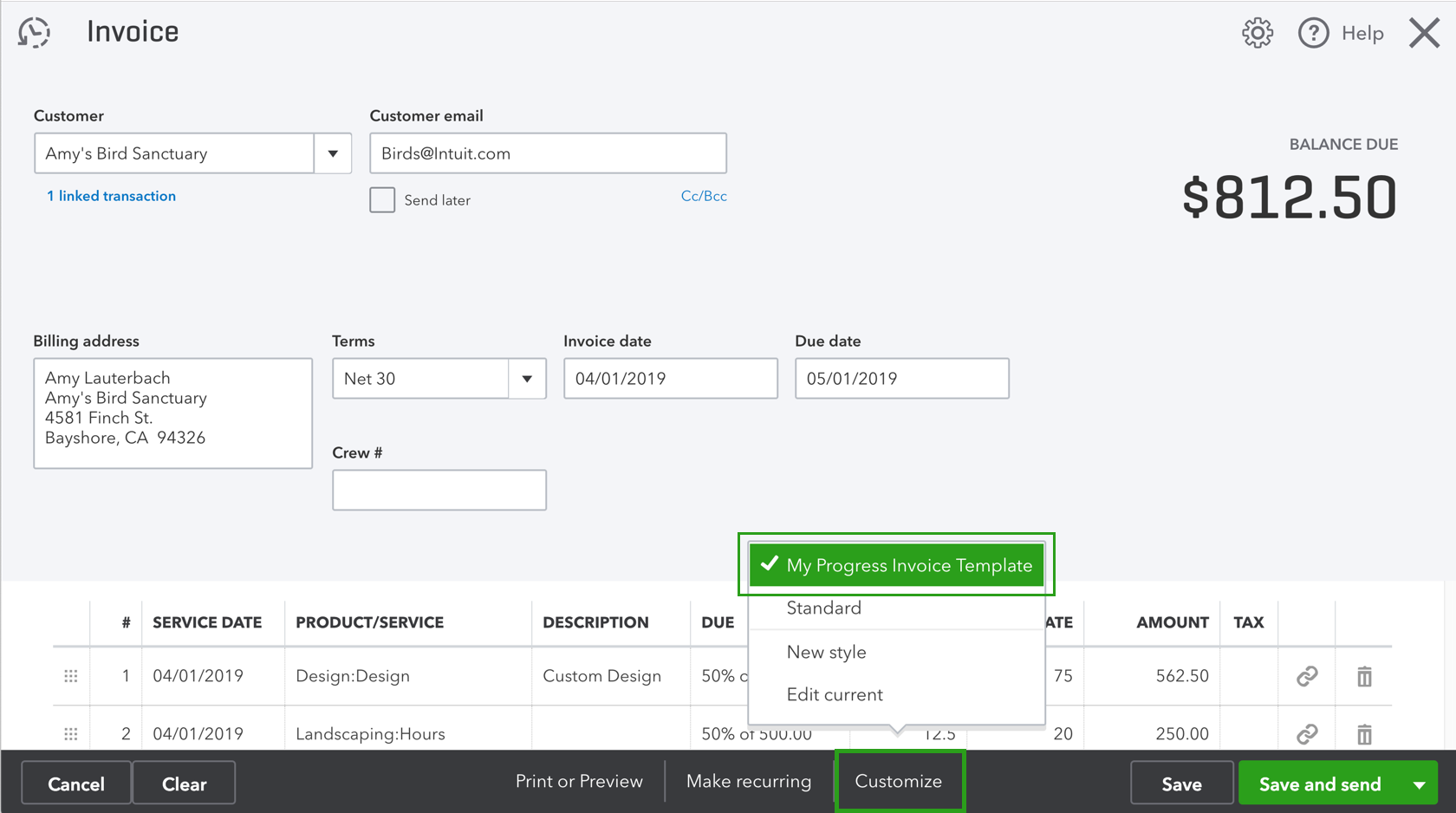 QuickBooks Invoicing and Payments