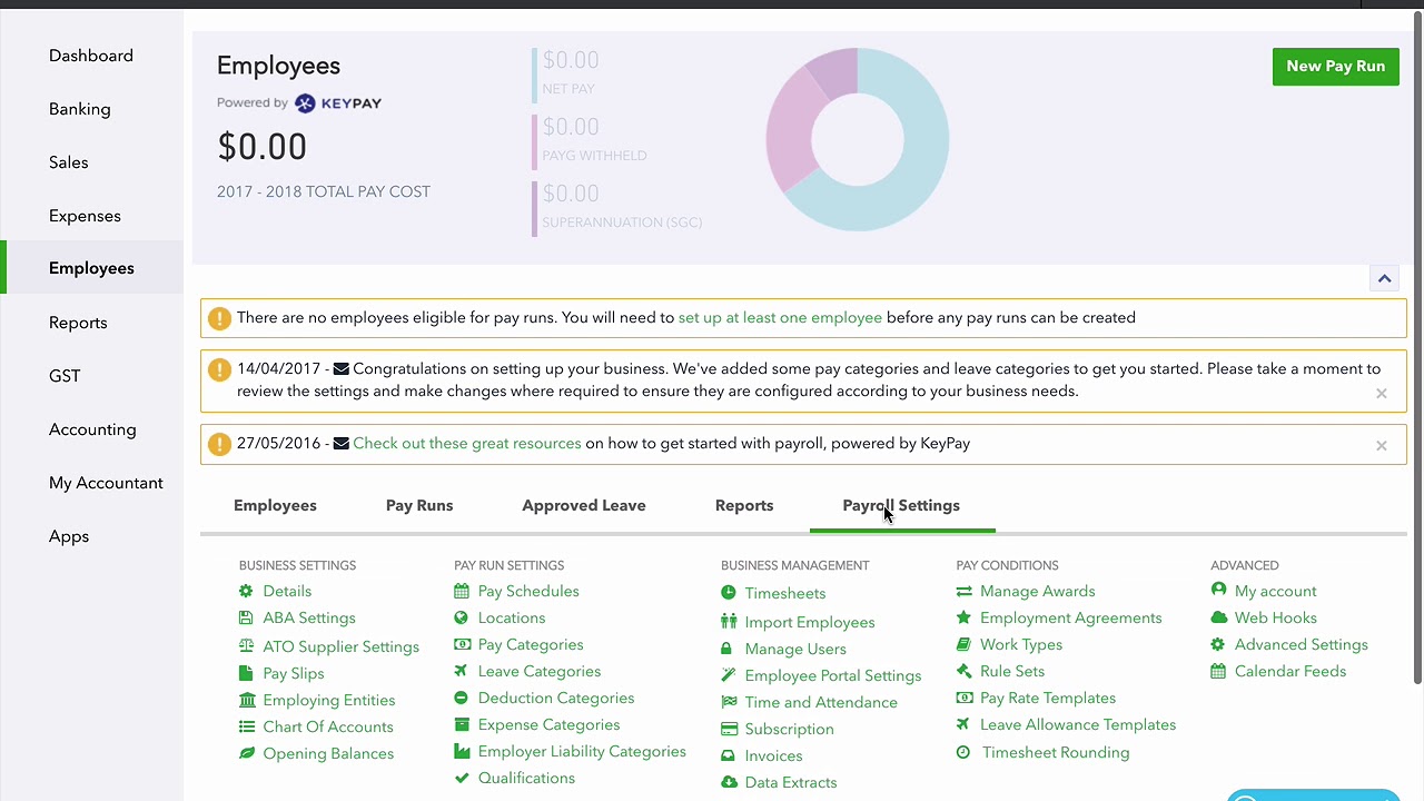 QuickBooks Set Up Payroll