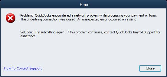 QuickBooks Sign-on Rejection