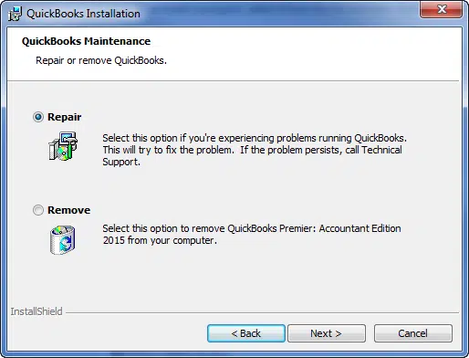 Repair the QuickBooks application