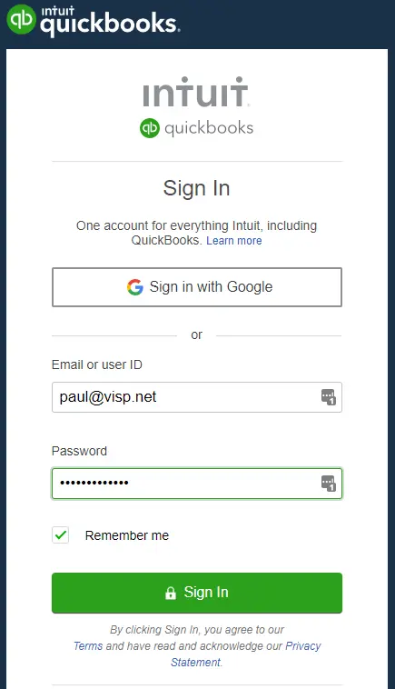 Log Into QB Online