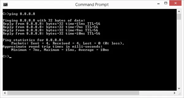 Try to Ping the Host System through the Workstation