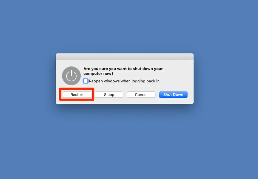 Restart Your Mac