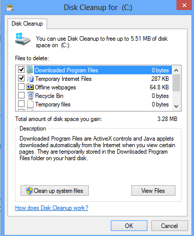 Run Disk Cleanup Tool