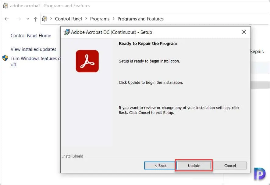 Update/Repair Adobe Acrobat Reader