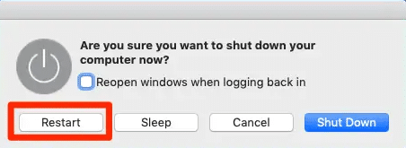 Restart Your Mac