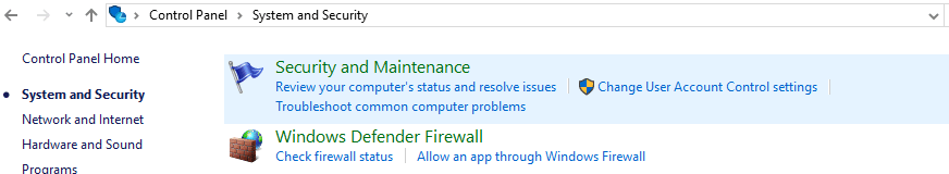 Security and Maintenance