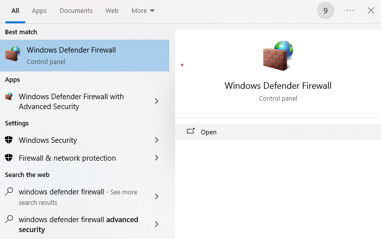 Windows Defender Firewall