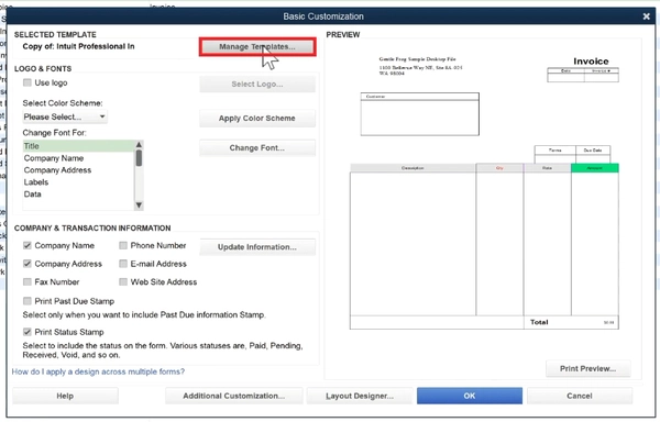  Change Your Invoice’s Font