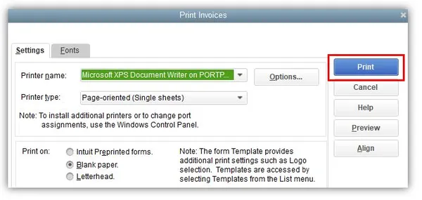 Reprint Invoices