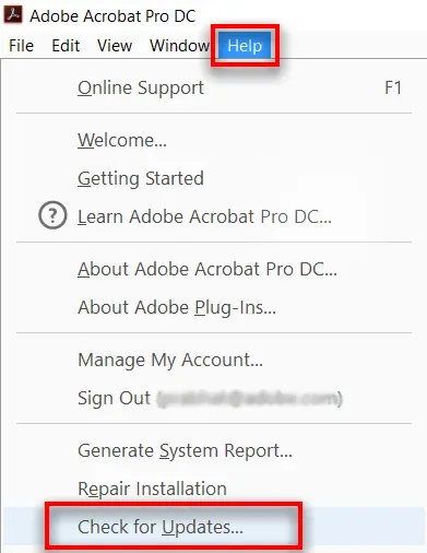 Update Adobe Acrobat Installation