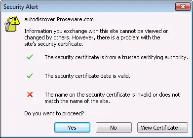 Update Microsoft Security Certificate