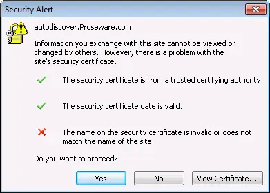 Install a New Security Certificate