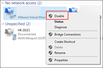 Disable Your Internet Connection