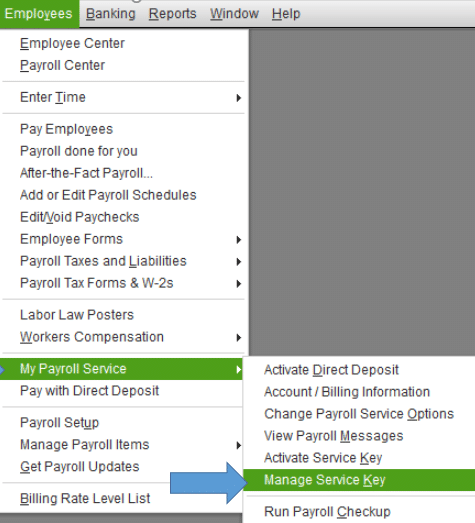Remove the Payroll Service Key from the File