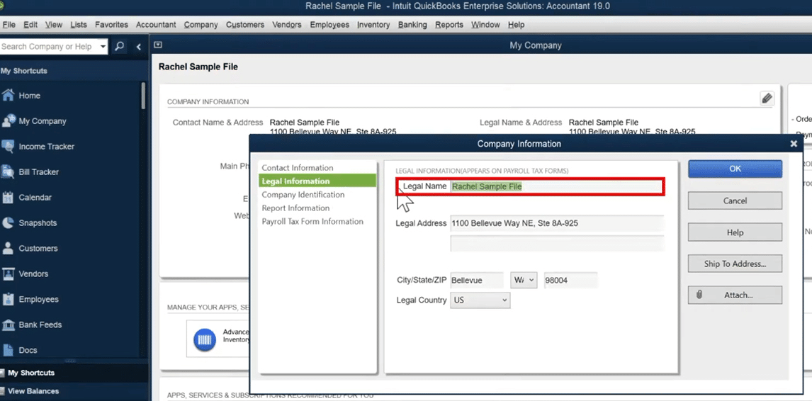 Company's Legal Name