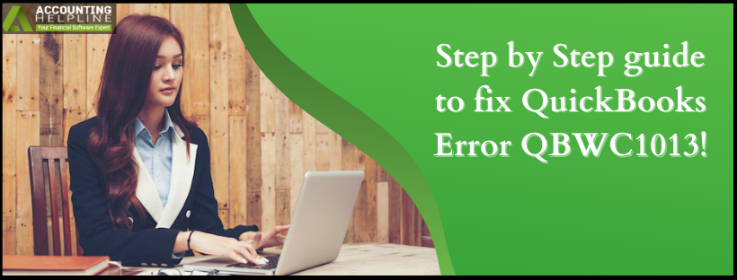 QuickBooks error QBWC1013