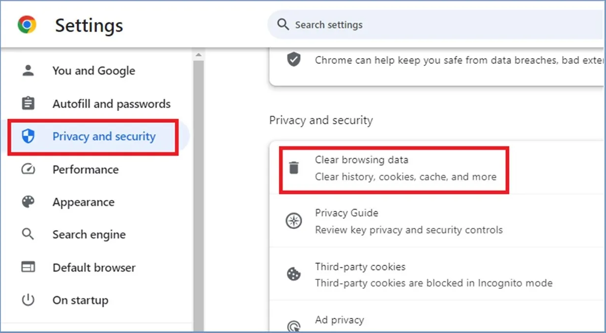 Clear Browser’s Cache