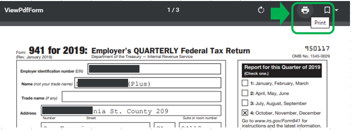 QuickBooks 941 form