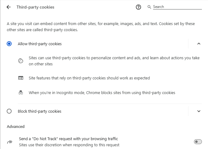 Third-party cookies
