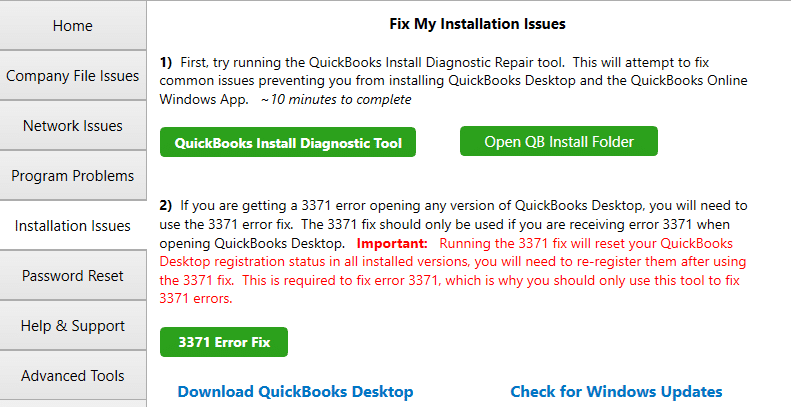 QuickBooks Install Diagnostic Tool