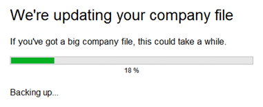 we're updating your company file