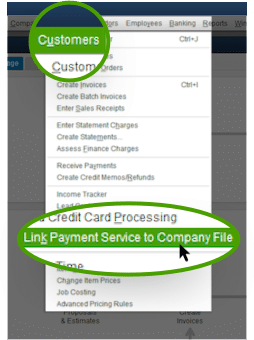 Link Payment Service to Company File