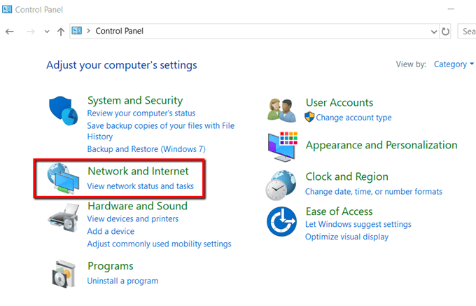View network status and tasks