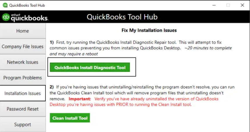 QuickBooks Install Diagnostic Tool