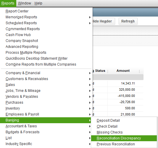 Reconciliation Discrepancy