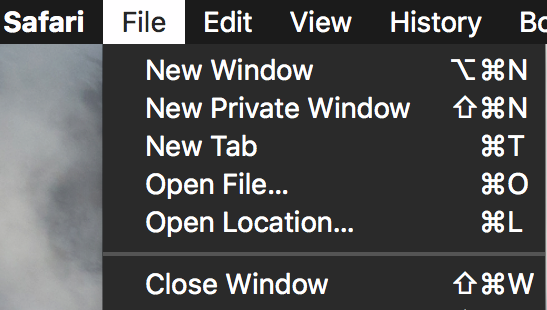 Safari - Command + Shift + N