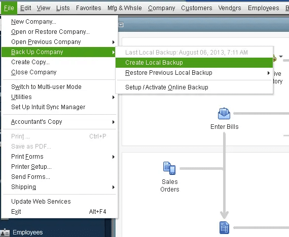 Create Local Backup