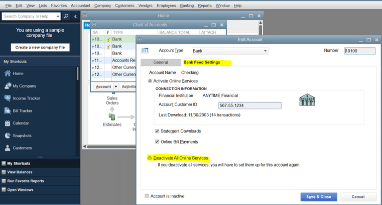 Deactivate All Online Services